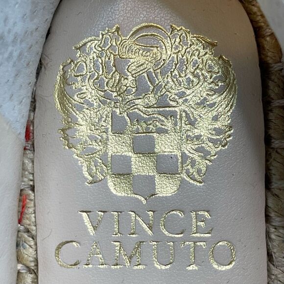 Vince Camuto Driston Espadrilles Flats Orange Suede Snakeskin Animal Print 8 - Picture 8 of 9